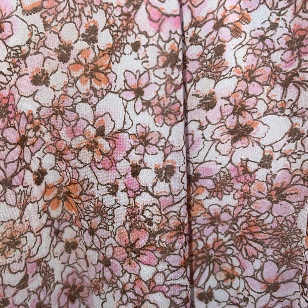 Japna pink and orange floral bohemian‎ tiered dress - Picture 5 of 6